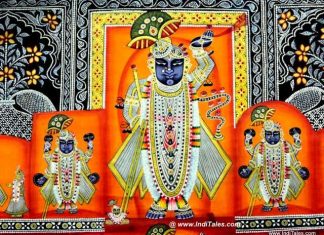 नाथद्वारा में श्रीनाथजी जी अथवा ठाकुर जी की हवेली नाथद्वारा के श्रीनाथजी की पिछवई