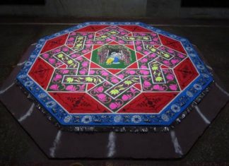 सांझी कला – ब्रज वृंदावन की पारंपरिक अलंकरण कला Ashtabhuja Sanjhi in Vrindavan