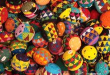 Colorful Woolen Caps at San Antonio Market