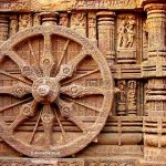 Carved wheels of Konark Sun Temple, Odisha or Orissa Tourist Circuit