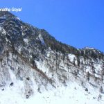 Snow-clad rocky mountains at Sikkim
