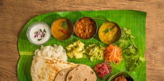 South Indian Thali on Banana Leaf at MTR Bangalore