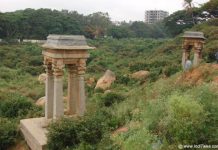 Kempegowda Tower at Kempumbudhi Lake the west one in Bengaluru