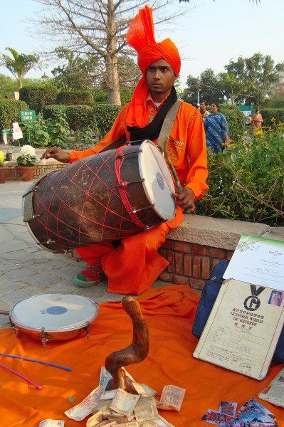 Folk artist performing at Garden of 5 Senses