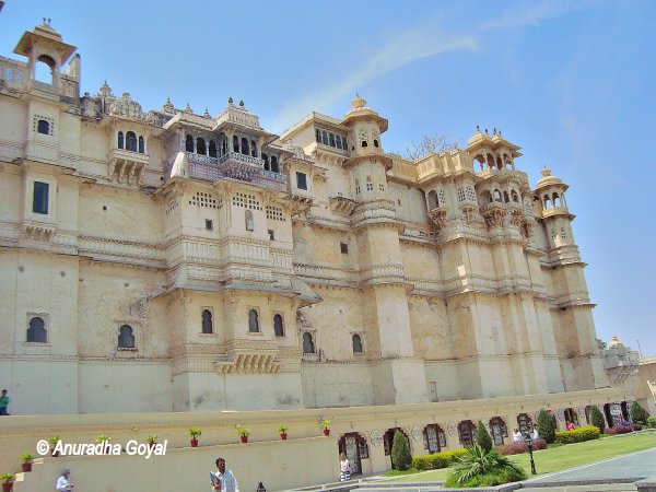 Front view of City Palace, Udaipur, Rajasthan