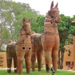 Terracotta Horses at Anandgram