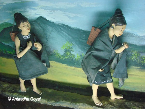 Diorama showing tribal life at Tribal Museum, Delhi