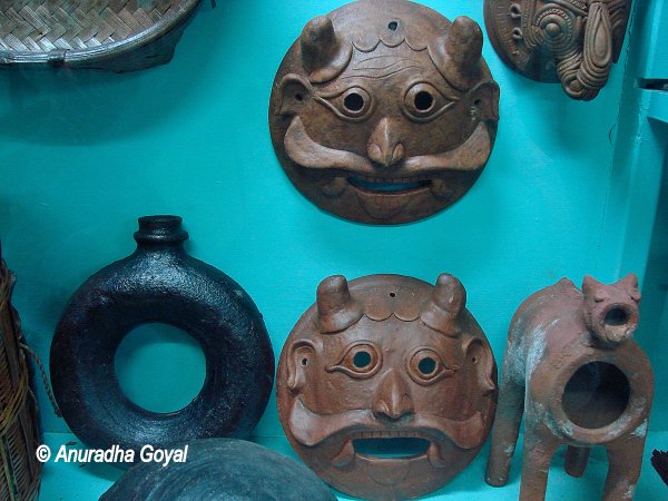 Masks on display at Tribal Museum, Delhi