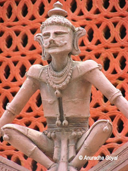 Terracotta figure outside Tribal Museum, Delhi