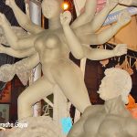 Durga Idol in the making at Kumartuli, Kolkata