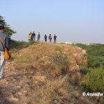 Walking on walls of Lal Kot, Delhi