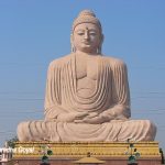Giant Buddha statue at Bodh Gaya in Bihar
