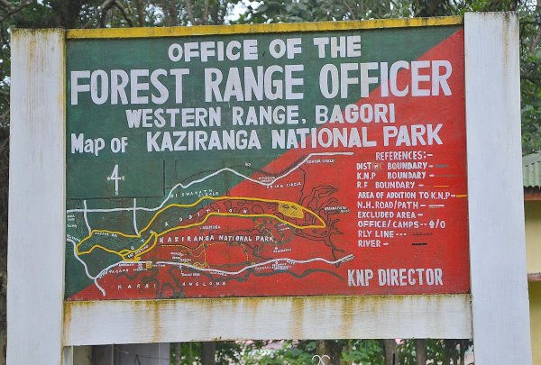 Map of Kaziranga National Park