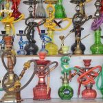 Colorful Hookah's on display at King Koti