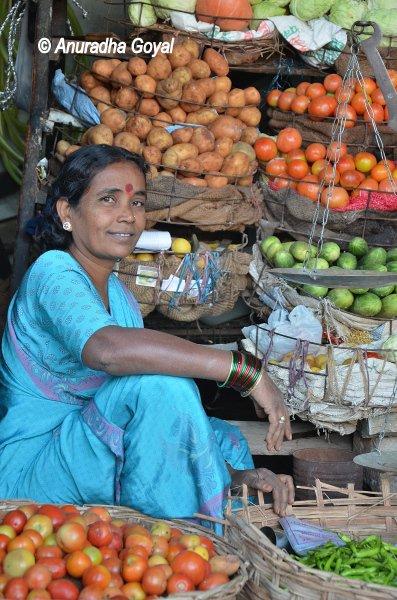 Vegetable vendor at the market