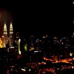 Petronas Twin Towers on a Full Moon Night