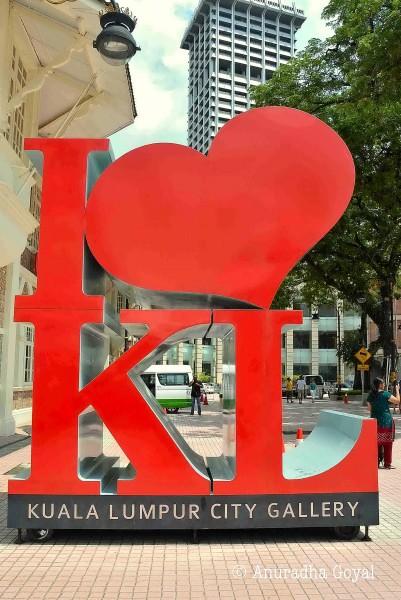 Selfie stand outside Kuala Lumpur City Gallery