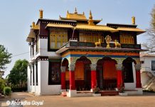 Landscape view of the Takpo Buddhist Monastery at Mainpat