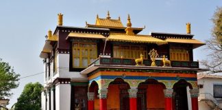 Landscape view of the Takpo Buddhist Monastery at Mainpat