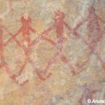 Cave Paintings group dance scene, Ongna, Chhattisgarh