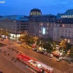 Street of the historical city in the evening