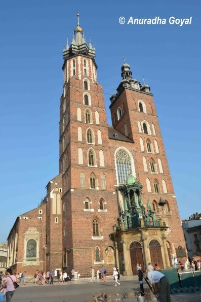 The church in the Krakow old town