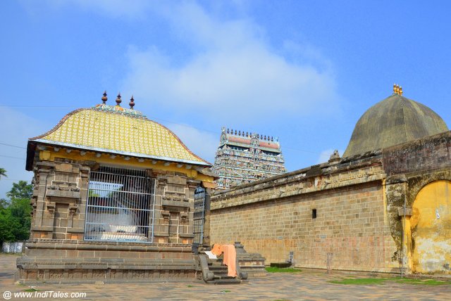 Golden roof of one of the smaller temple - Nataraja Temple Chidambaram