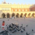 Landscape view of the Krakow Old Town Market Square