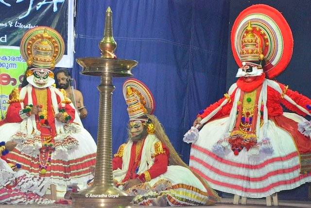 Kathakali performance and its central lamp