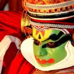 All decked up classical dance-drama Kathakali performer