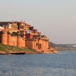 View of Ramnagar fort from Ganga river boat ride