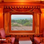 A scene from the plush lounge of Deccan Odyssey