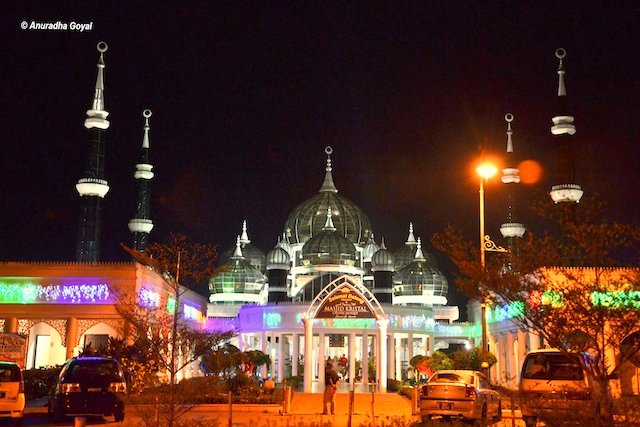 Crystal Mosque or Kristal Mosque at Night