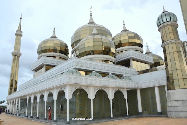 Landscape view of the Crystal Mosque, Terengganu