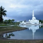 Floating Mosque landscape view, Terengganu, Malaysia