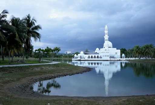 Floating Mosque landscape view, Terengganu, Malaysia