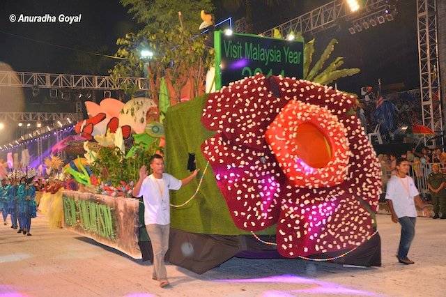 World's largest flower depiction at the Colors of 1Malaysia Festival