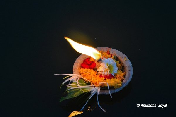 Diya in Godavari River