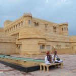 Musicians welcome the guests at Suryagarh