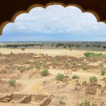 View of Kuldhara, the cursed villages of Jaisalmer from Khaba Fort