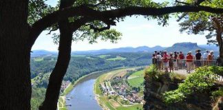 Elbe river view at Saxon Switzerland