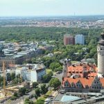 Landscape view of Leipzig cityscape, Germany