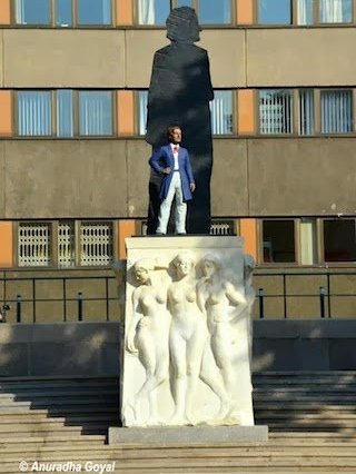 Richard Wagner’s monument on the streets of Leipzig