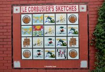 A collage of Le Corbusier's Sketches