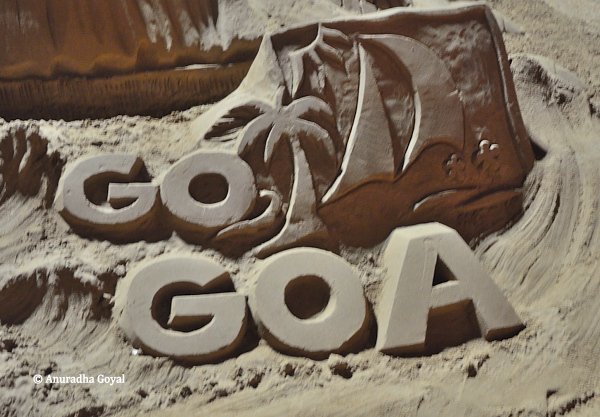 Go Goa logo in the sand