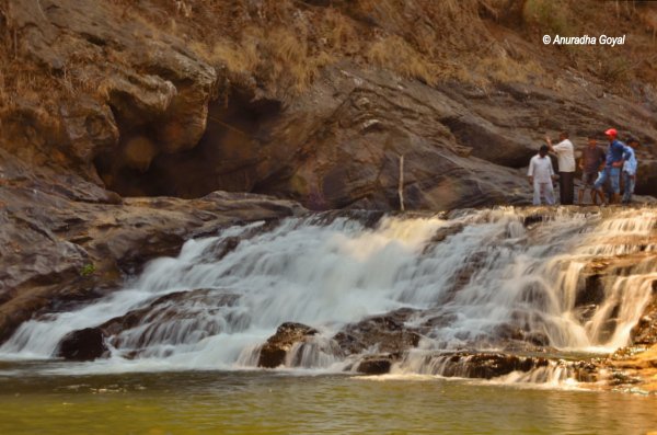 Small waterfalls at the base of the Syntheri Rock, Dandeli