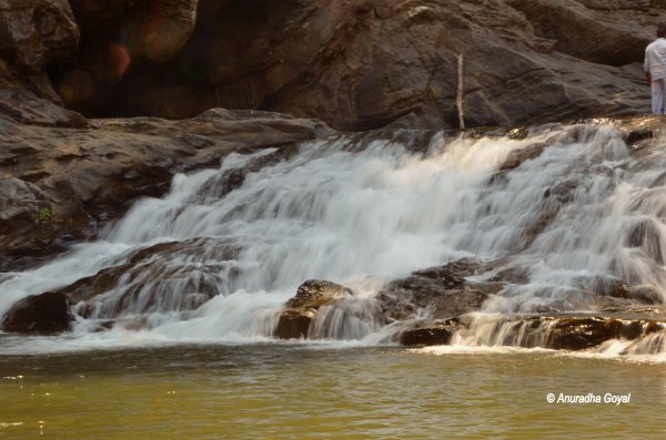 Mini milky waterfalls of Kaneri river at the base