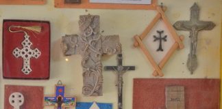 Collection of Cross on display at Bigfoot Cross Museum