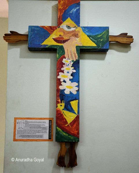 Colorful Cross at Bigfoot Cross Museum