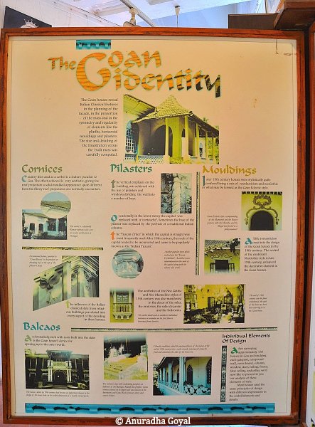 A board explaining the Goan Architectural Heritage